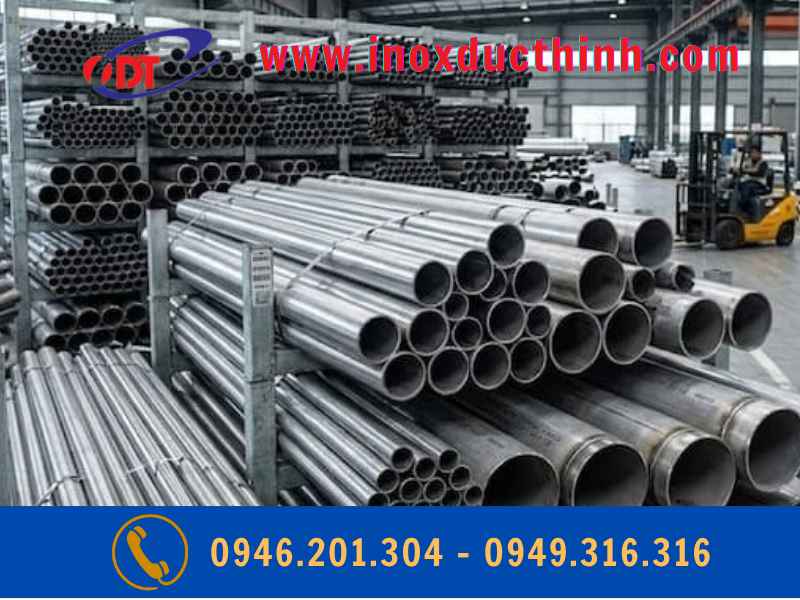ỐNG INOX CÔNG NGHIỆP 304 GIA ANH Ø42, Ø49, Ø60