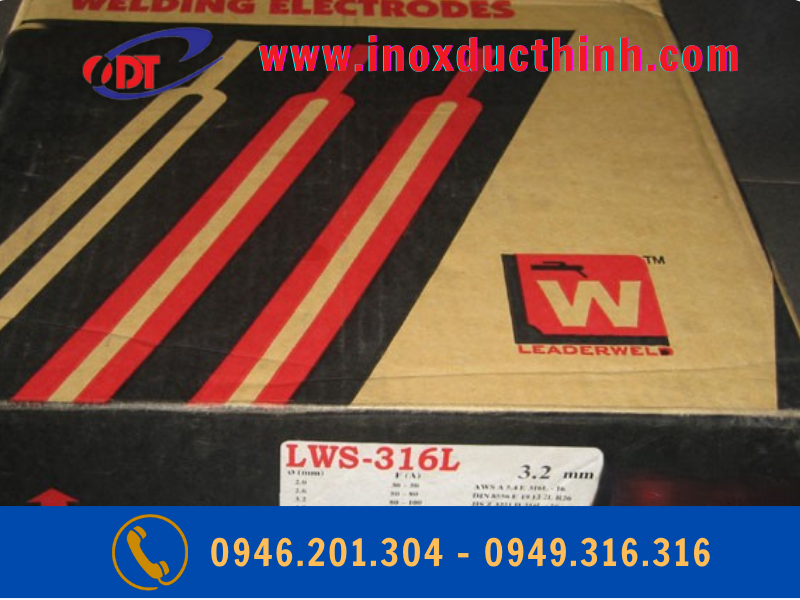 QUE HÀN INOX LEADERWELD 316 CỠ 2.6MM