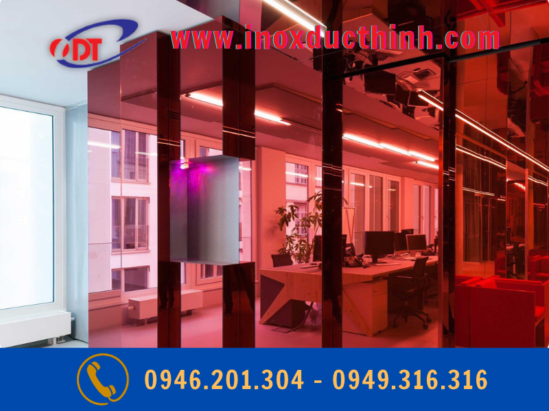 TẤM INOX ĐỎ GƯƠNG 