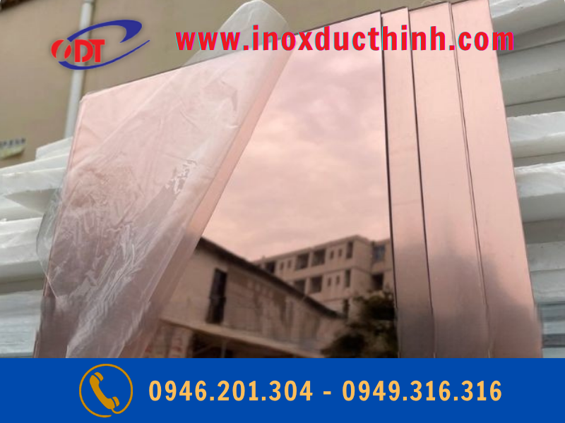 TẤM INOX VÀNG HỒNG GƯƠNG