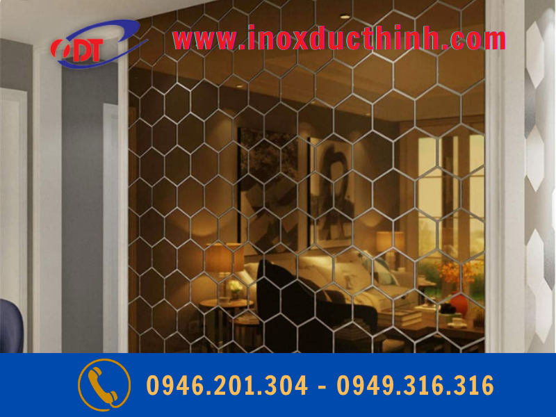 TẤM INOX GƯƠNG MÀU ỐP VÁCH TRANG TRÍ NỘI THẤT CAO CẤP