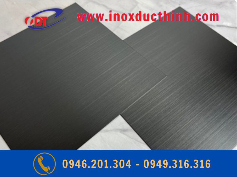 TẤM INOX MÀU ĐEN XƯỚC