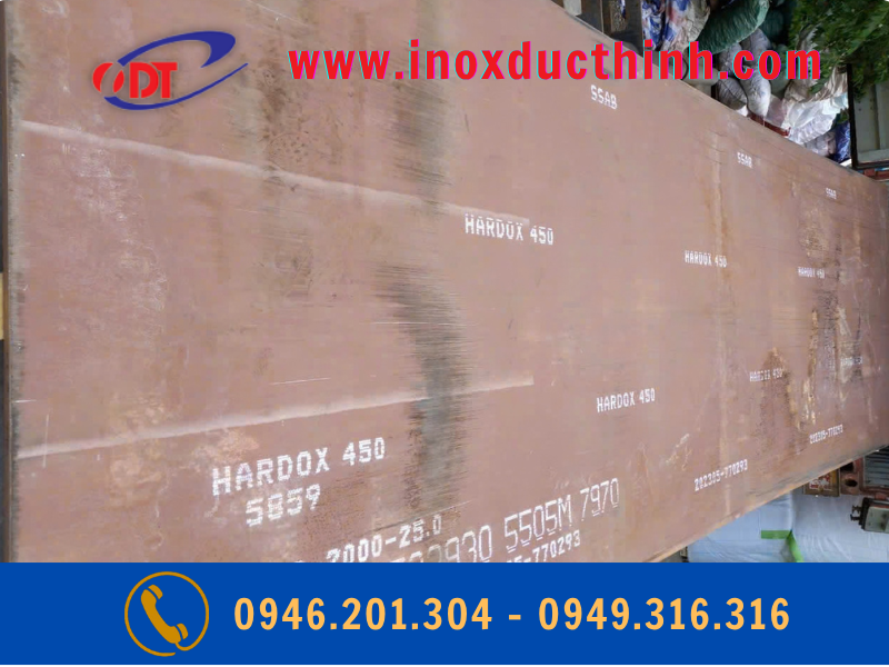 THÉP TẤM HARDOX 450 – THÔNG SỐ KỸ THUẬT VÀ QUY CÁCH