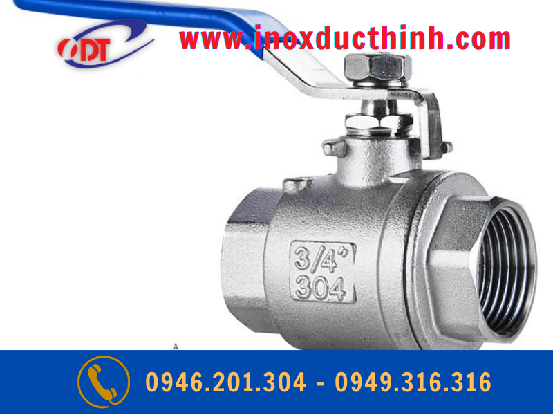 VAN BI 2 MẢNH INOX 304