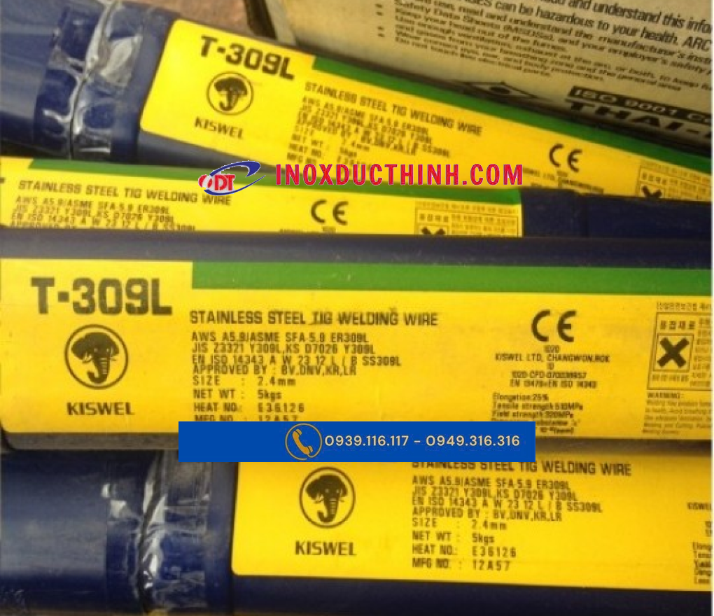 QUE TIG HÀN INOX KISWEL KST-309 Φ2.0MM – QUY CÁCH VÀ ỨNG DỤNG