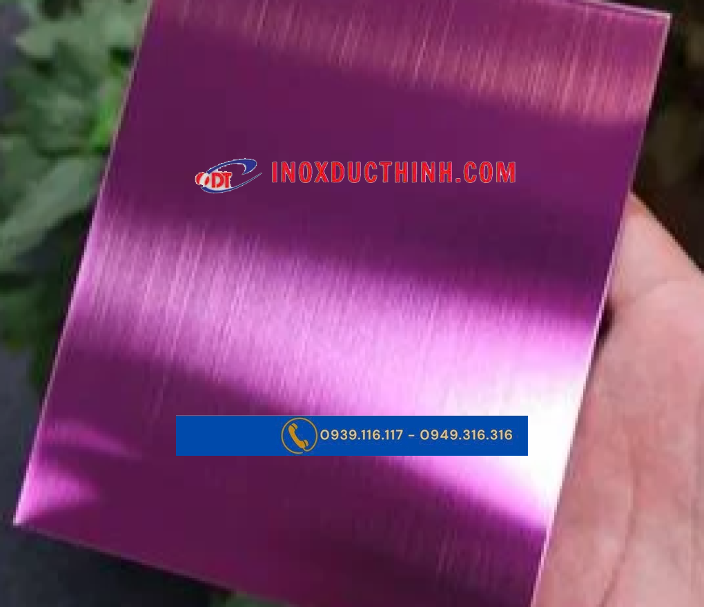 TẤM INOX MÀU TÍM XƯỚC – VẬT LIỆU TRANG TRÍ HIỆN ĐẠI, SANG TRỌNG