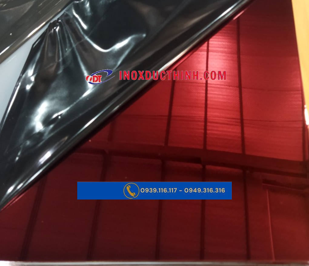 TẤM INOX ĐỎ GƯƠNG 8K – HOÀN THIỆN CHI TIẾT NỘI THẤT CAO CẤP