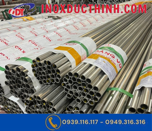 ỐNG INOX CÔNG NGHIỆP HOÀNG VŨ Ø21.7, Ø27.2, Ø34 – QUY CÁCH