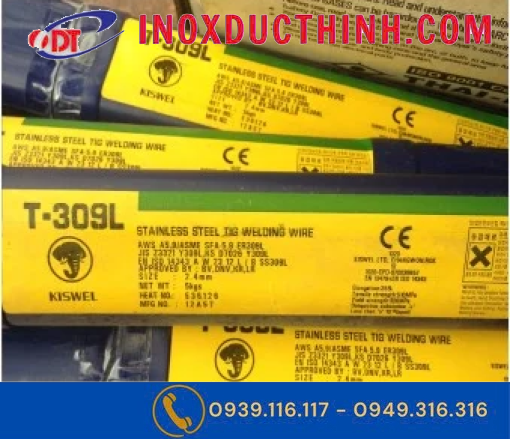 QUE TIG HÀN INOX KISWEL KST-309 Φ2.6MM – CHO MỐI HÀN INOX
