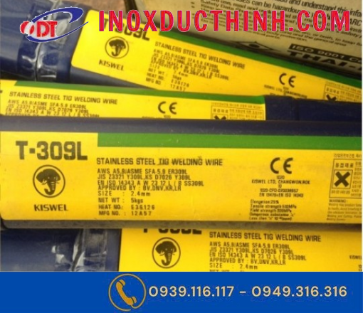 QUE TIG HÀN INOX KISWEL KST-309 Φ2.0MM – QUY CÁCH VÀ ỨNG DỤNG