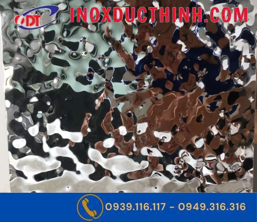 TẤM INOX SÓNG NƯỚC MÀU BẠC
